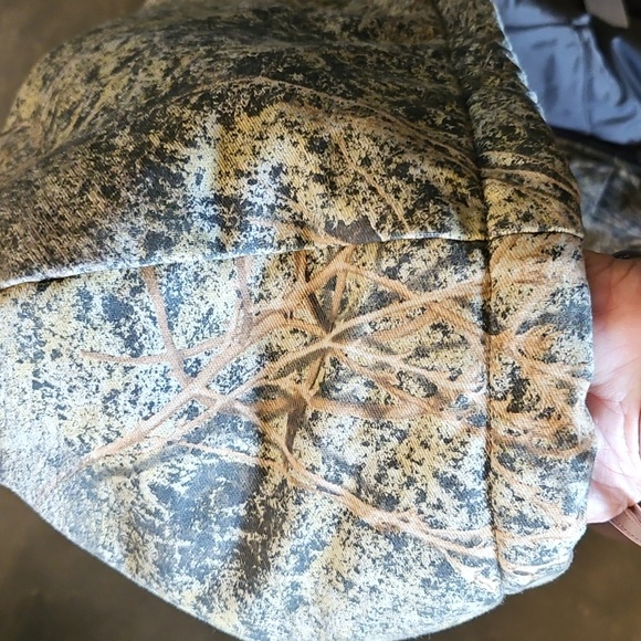 Russell Outdoors Mens Mossy Oak Brush Jacket Camouflage XL Hooded Quilt Lined - Picture 15 of 15